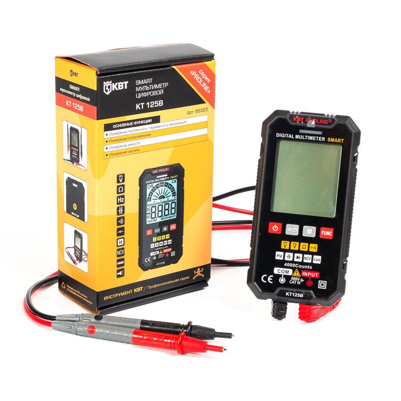 Мультиметр цифровой SMART KT 125В PROLINE КВТ 86325
