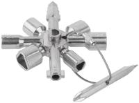 Ключ универсальный для электрошкафов 10-в-1 двусторонняя CrV бита РН2/SL7 FIT 60110