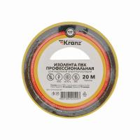 Изолента ПВХ профессиональная 0.18х19мм 20м желт. Kranz KR-09-2802