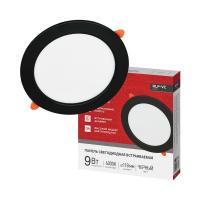 Светильник светодиодный RLP-VC 940BL 9Вт 4000К IP40 630лм 230В 118мм круглый встраив. панель черн. IN HOME 4690612063744