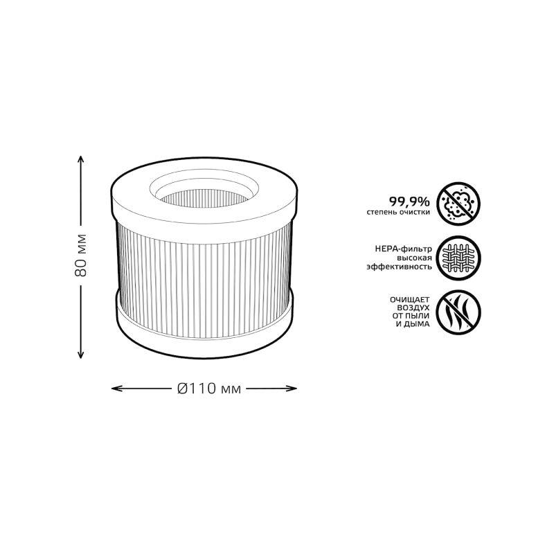 Фильтр для очистителя (рециркулятора) воздуха с УФ-излучением GAUSS GR002