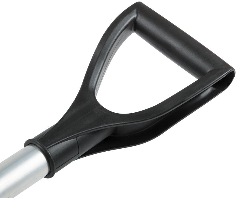 Лопата для уборки снега "Актив-Авто" 365х260х900мм укороченный съемный алюм. черенок; пластик. 68106