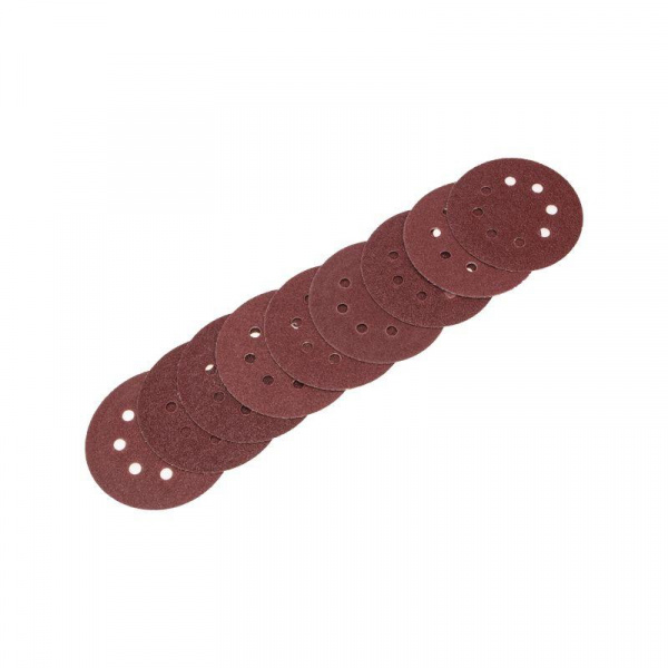 Диск абразивный на ворсовой основе на липучке перфорированный P60 125мм (уп.10шт) Kranz KR-91-1165