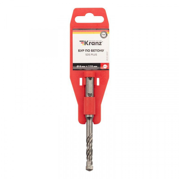 Бур по бетону 8x110мм SDS PLUS Kranz KR-91-0007
